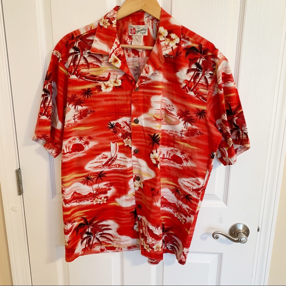 VINTAGE HILO HATTIE ORIGINAL HAWAIIAN SHIRT SZ LG